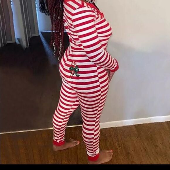 Christmas Sexy Onesies Button Pajamas - Picture 1 of 9